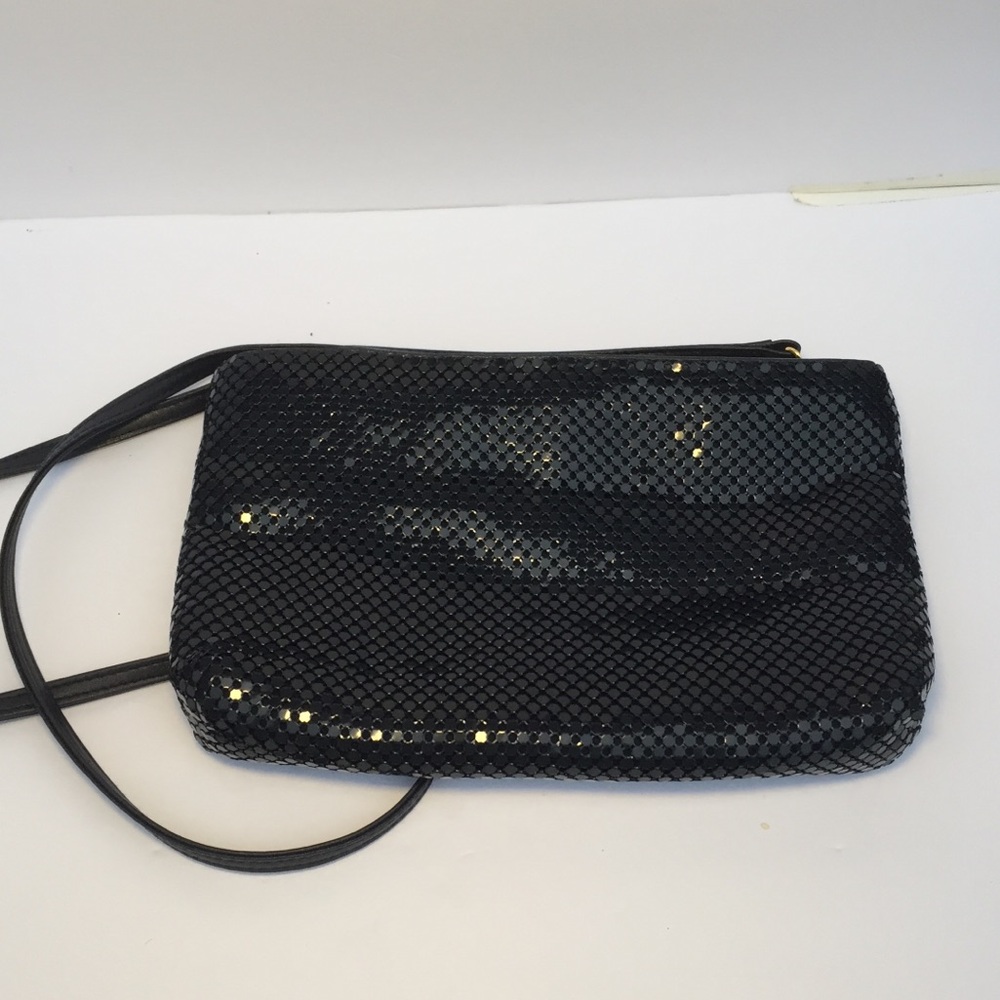 Whiting and Davis Navy Metal Mesh Purse